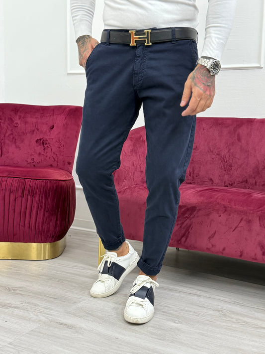 Pantalone tasca america blu