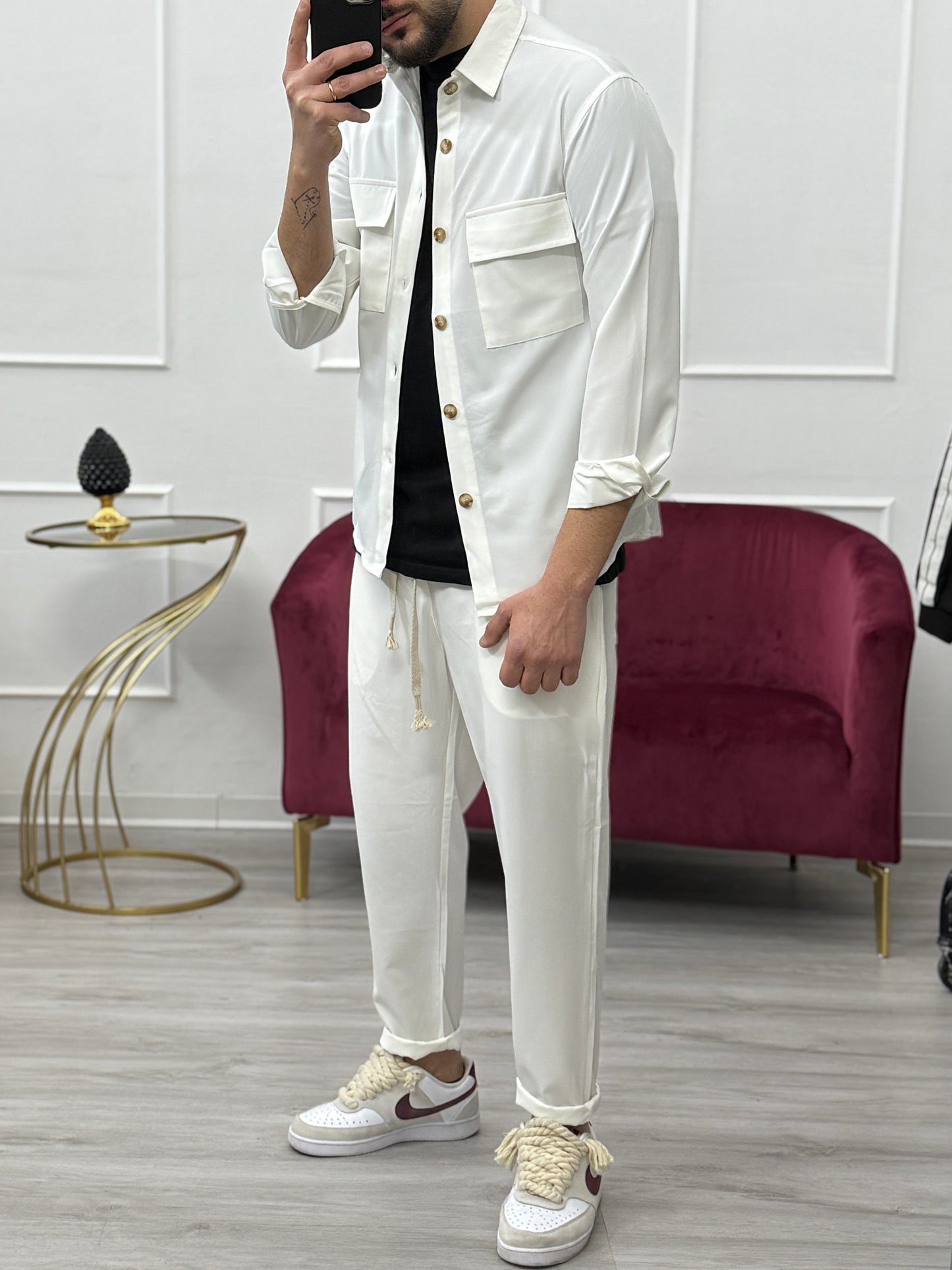 Coordinato slim Fashion White