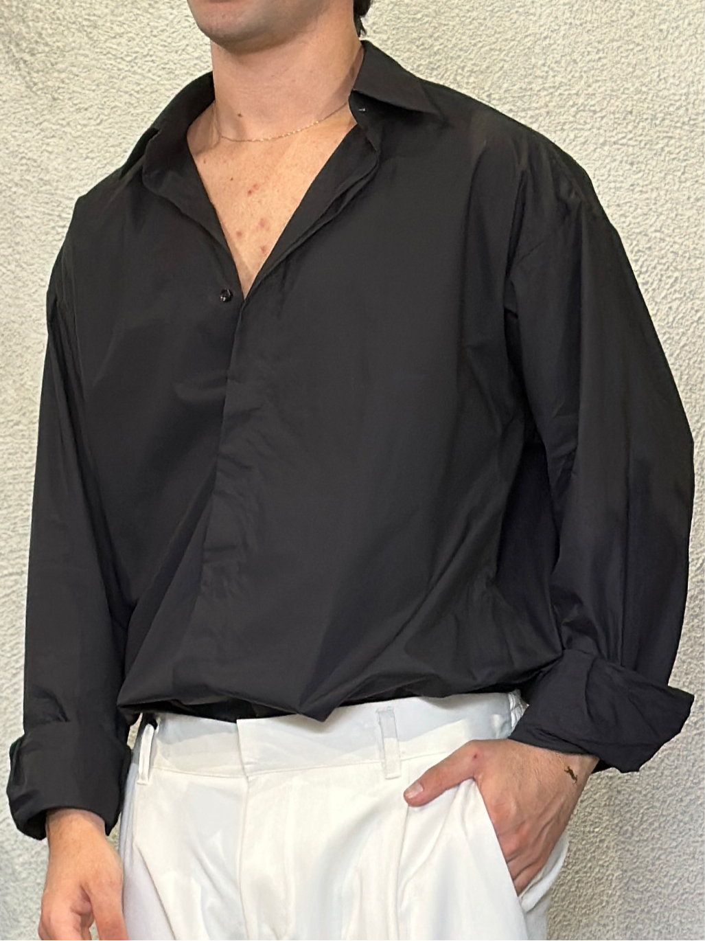 Camicia viscosa black